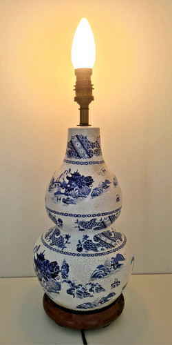 Lampe vintage double gourde - lampe,
